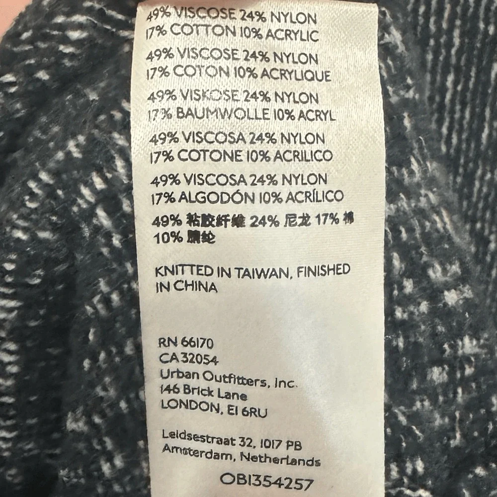 Free People Lennox Ribbed Sweater Tunic Dress - Onyx Combo - Size Small - Picture 8 of 8